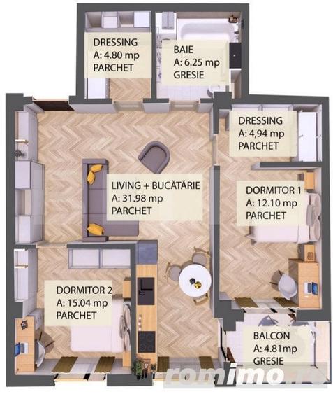Apartament, 3 camere, 72mp, zona Radauti - 5