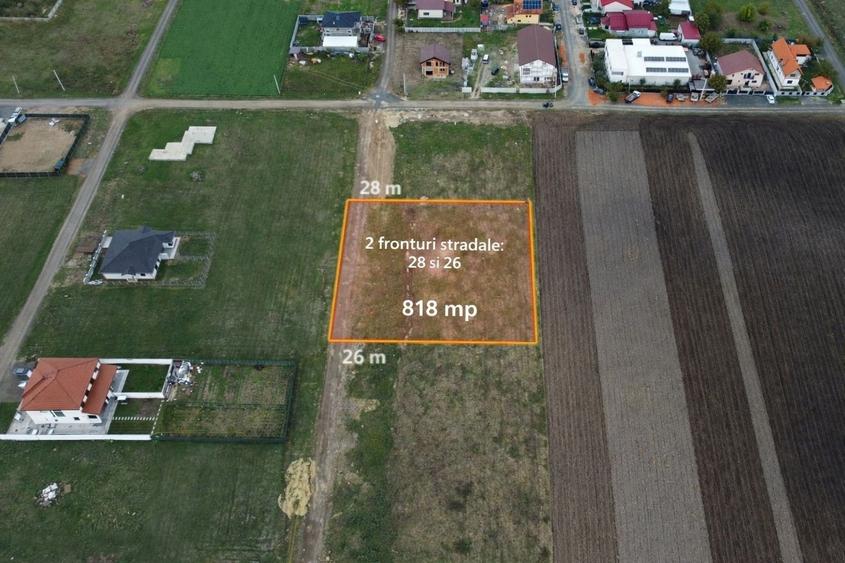Comision 0%  Teren 818 mp pentru duplex | 2 fronturi stradale | Moșnița Noua - 3