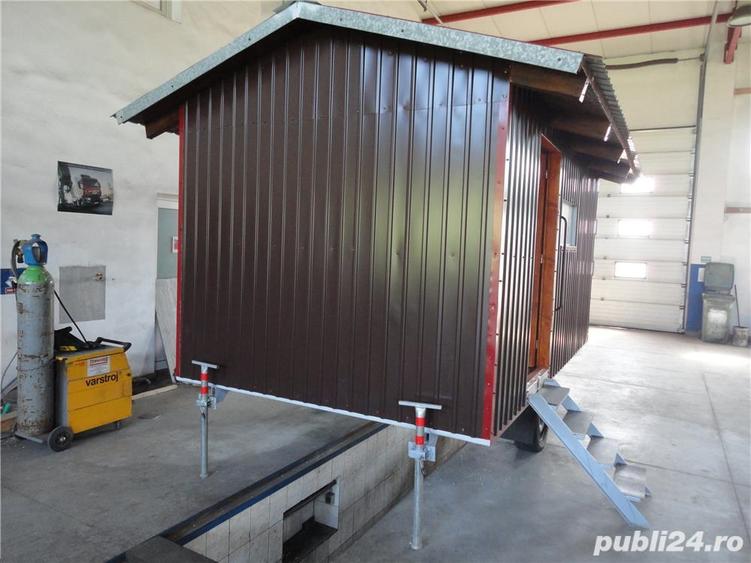 Casa pe roti, cabana pe roti, casuta tractabila, ghereta de poarta. - 8