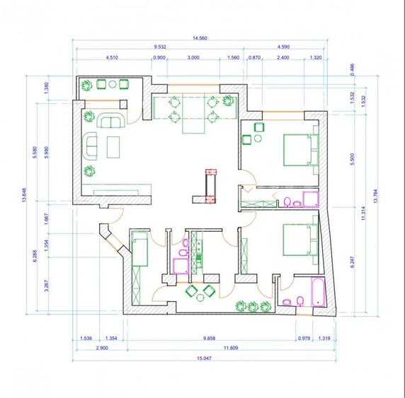 Oportunitate! Apartament 3 camere | 138mp | Etaj 2 | Ultracentral - 5