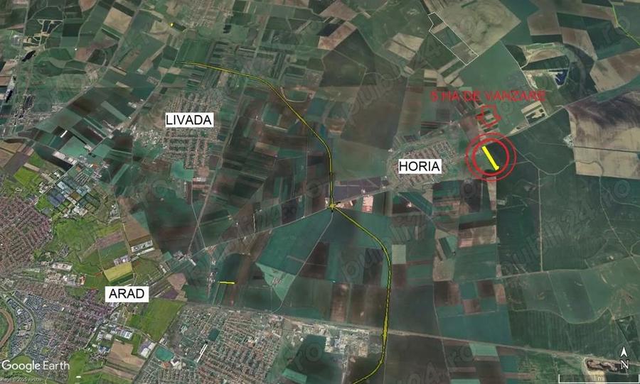 teren neproductiv - 5 ha Horia, com. Vladimirescu - 7