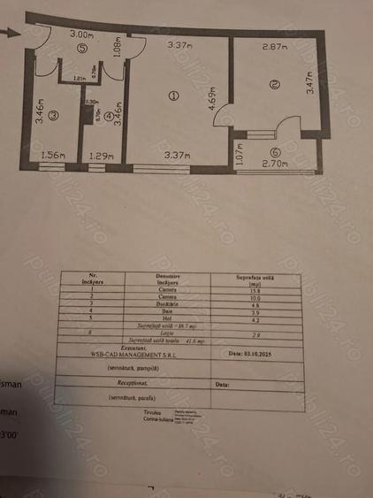 De vanzare apartament cu 2 camere, et.4 zona Piata Sarbilor - 1
