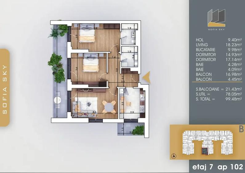 Apartament 3 camere lângă metrou Nicolae Teclu FINALIZAT - 2