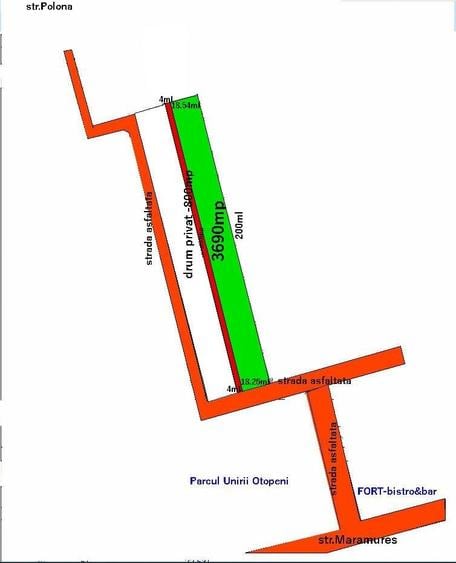 Teren ultracentral 4490mp(3690mp+800mp drum )locatie deosebita,toate utilitatile - 1
