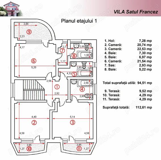 Vila P+2 langa Satul Francez - 8