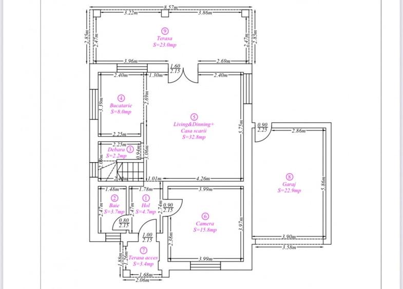 Casa individuala - P+1, cu garaj si teren de 589 mp - Sacalaz - fara comision - 3