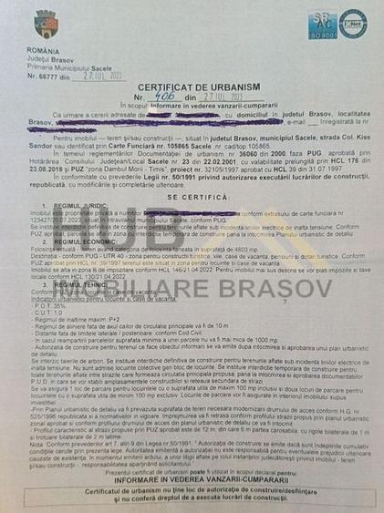 Oportunitate Investitie Teren Dambu Morii | Necesar PUD | Utilitati | 4.800mp - 10