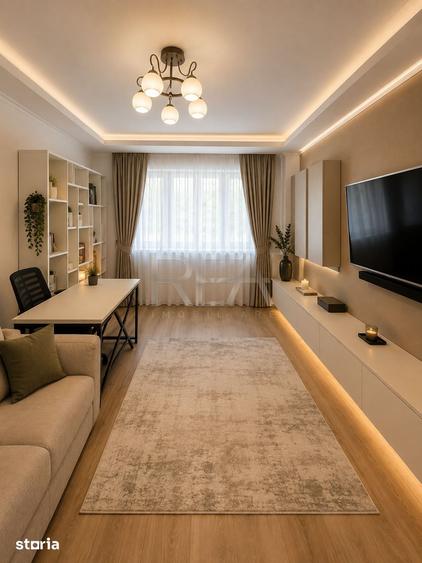 Apartament cu 3 camere decomandat, mobilat în Tei