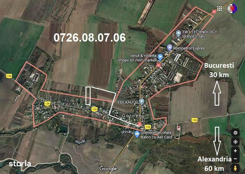 Teren Gorneni/Iepuresti/Giurgiu 3700 intravilan+3400 extravilan- 6E/m2 - 4