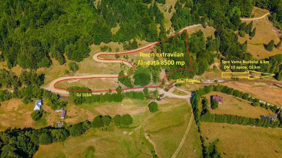 Teren 8500 mp, Valea Dalghiului - Dalghiu - vedere catre Ciucas - 4