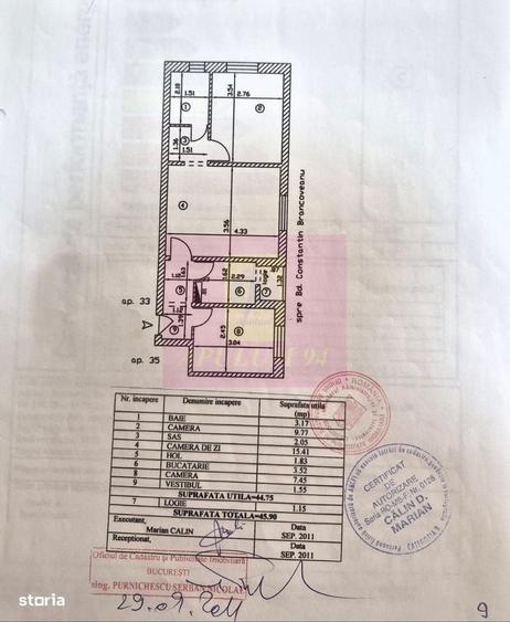 Apartament cu 3 camere semidecomandat în Brâncoveanu