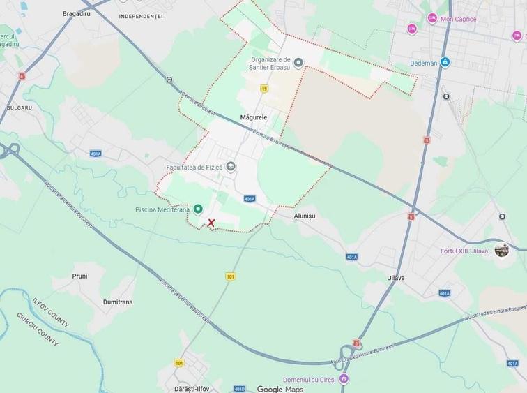 Teren de 1000 mp, în Exterior Vest