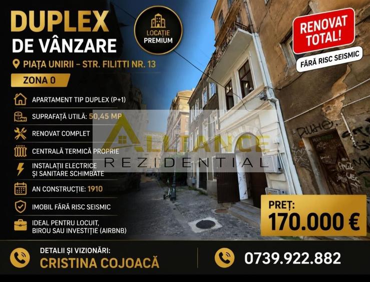 Apartament cu 2 camere decomandat în Unirii