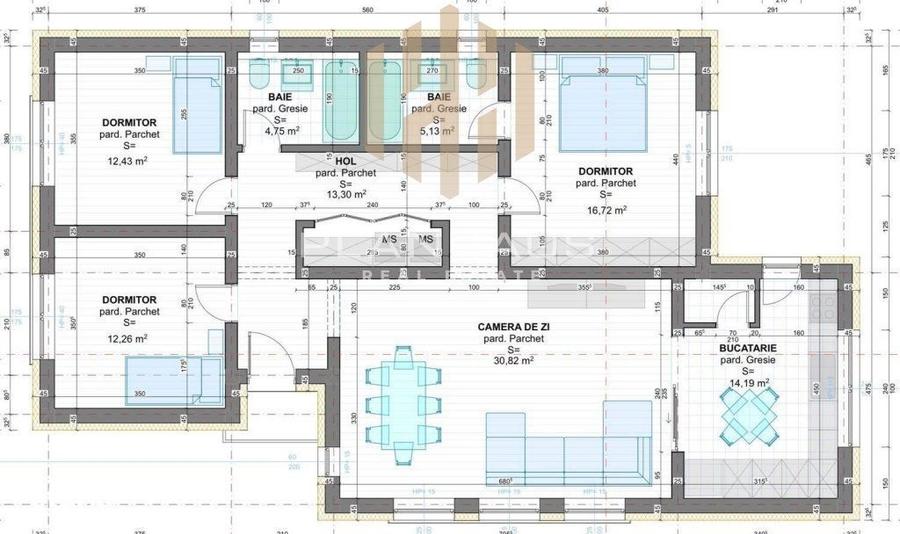 Casă cu 4 camere cu Teren 600 Mp în Central