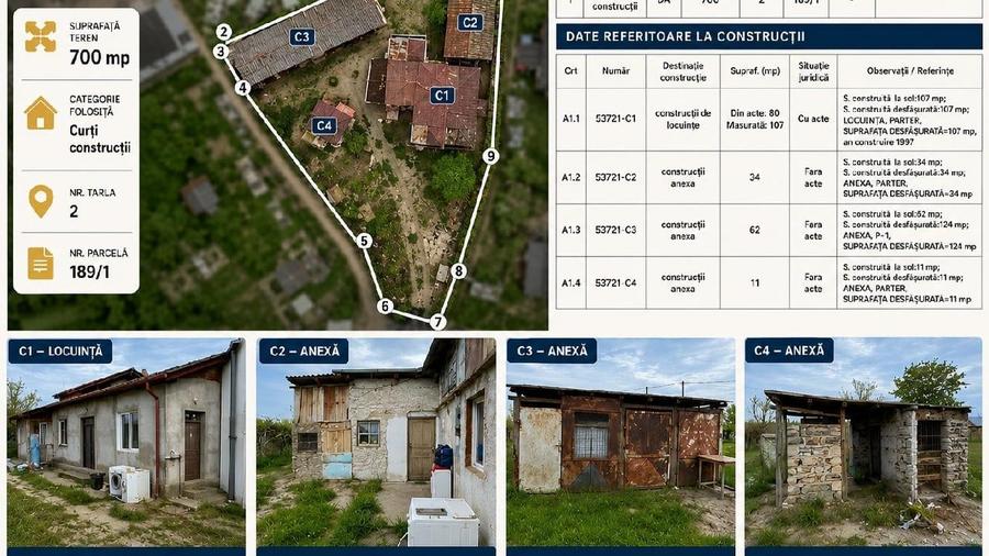 Casă individuală cu 3 camere cu Teren 700 Mp în Vărăriei