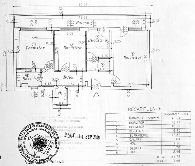 Apartament cu 3 camere decomandat în Gheorghe Doja