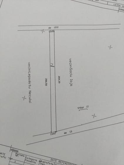 Teren agricol extravilan de 8877 mp, în Exterior Nord