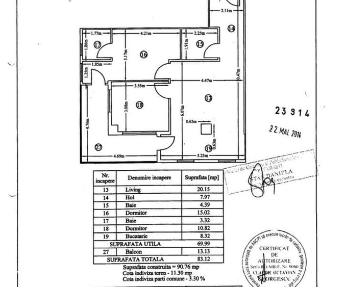 Apartament cu 3 camere, mobilat în Calea Călărașilor