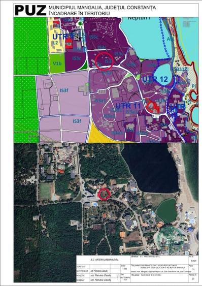 Teren Construcții intravilan de 1048 mp, în Neptun
