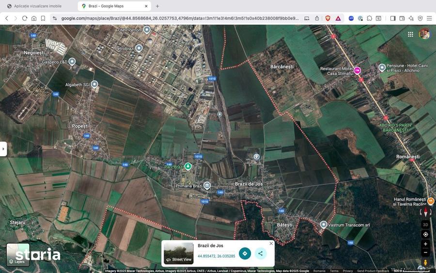 Teren de 9950 mp, în Brazi