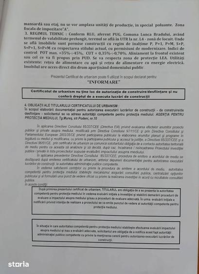Teren de 1400 mp, în Lunca