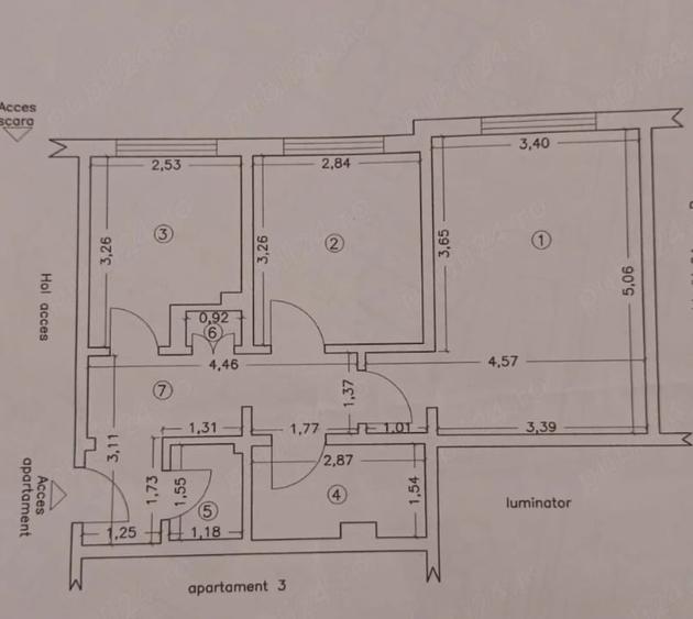Apartament cu 2 camere decomandat în Inel I