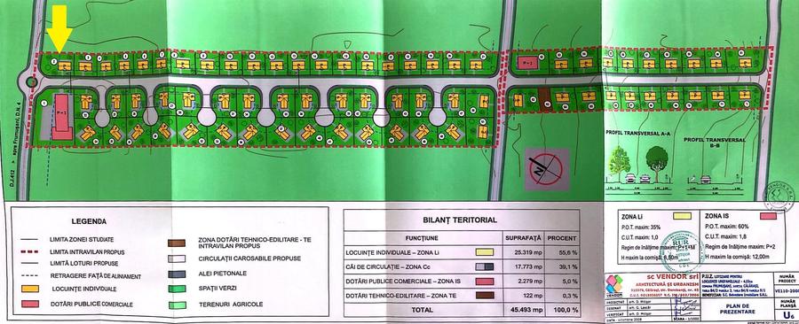 Teren Construcții intravilan de 517 mp, în Frumușani