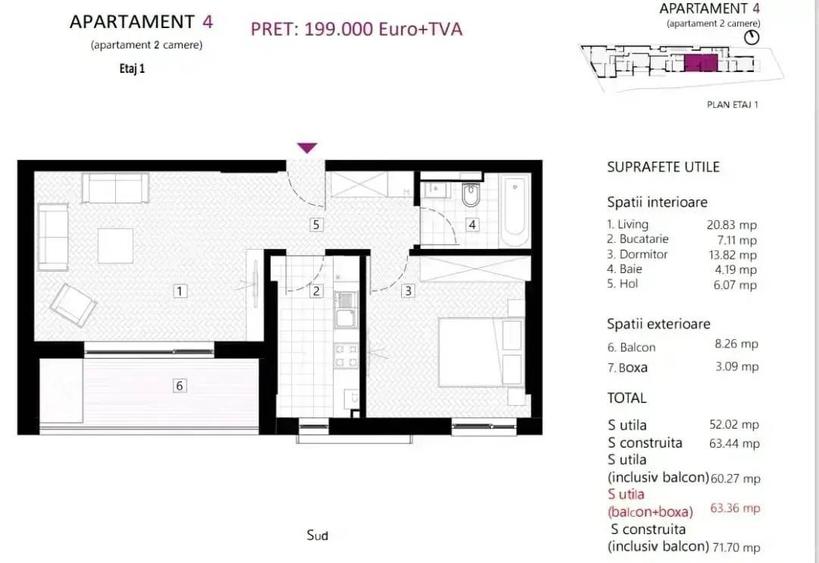 Apartament 2 camere I Eminescu | Boxa inclusa | Finisaje Premium - 9