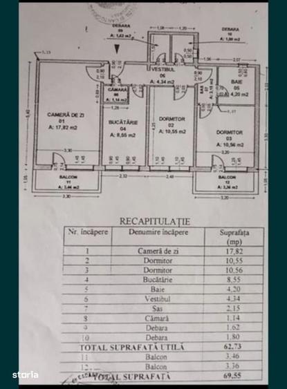 Apartament cu 3 camere în Gorjului