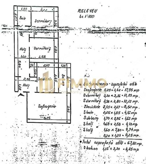 Apartament cu 3 camere decomandat în Poieni-Suceava