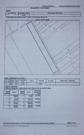 Teren agricol extravilan de 2500 mp, în Fulga