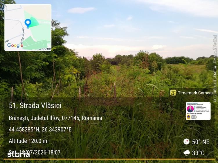 Teren de 567 mp, în Brănești