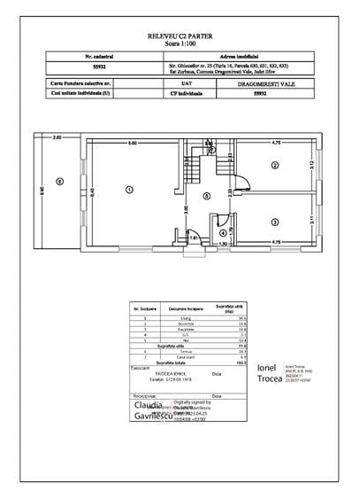 Casă individuală cu 5 camere cu Teren 1000 Mp în Zurbaua
