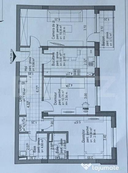 Apartament nou, impecabil, structura mare 76 mp Tractorul - Brasov (Brasov) - 2