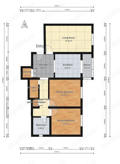 Apartament cu 3 camere decomandat în Drumul Taberei