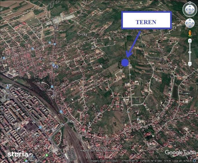 Teren de 1694 mp, în Oncea