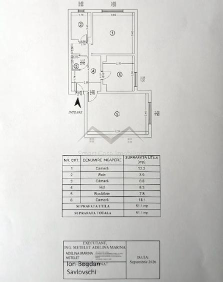 Apartament cu 2 camere decomandat în Nicolina