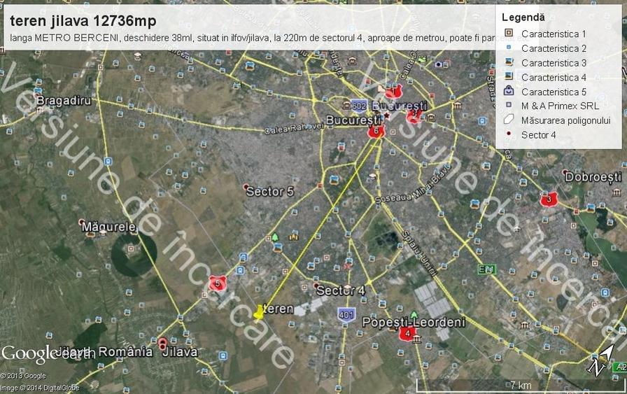 Teren Construcții intravilan de 12736 mp, în Berceni