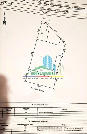 Casă cu 4 camere cu Teren 209 Mp în Central