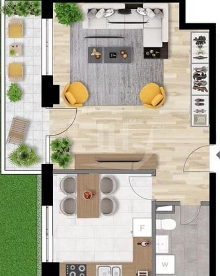 Apartament cu 2 camere semidecomandat în Între Lacuri
