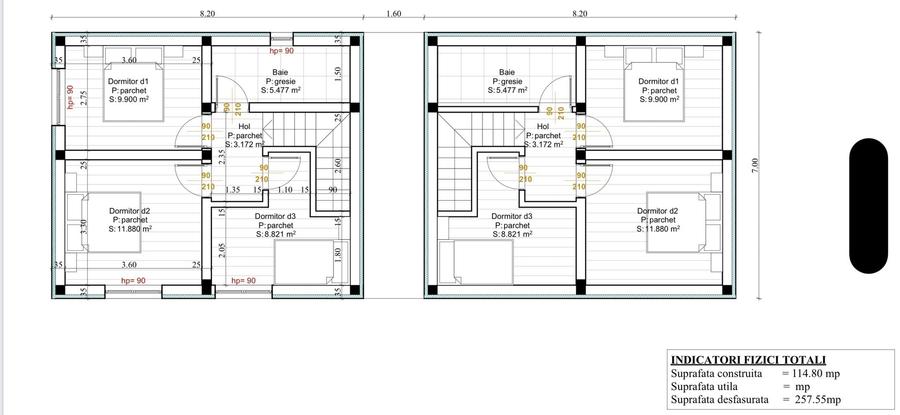 Casă cu 4 camere cu Teren 260 Mp în Ciurea