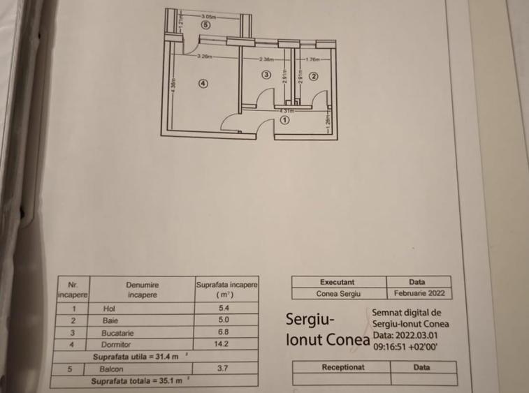 Ilie Petre 48 in Chiajna, garsoniera de vanzare de 35 mp, comision 0 - 4