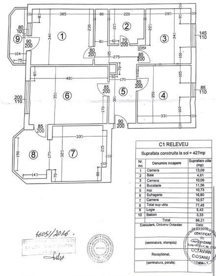 Apartament cu 4 camere decomandat, mobilat în Central