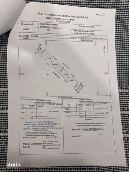 Teren de 1250 mp, în Central