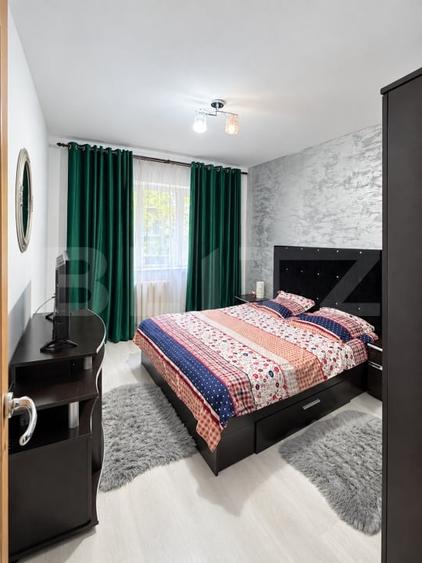 Apartament cu 3 camere semidecomandat, mobilat în Nord