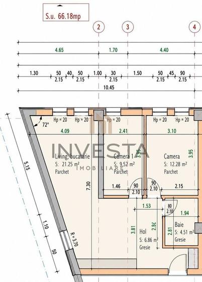 Apartament cu 3 camere semidecomandat în Someșeni