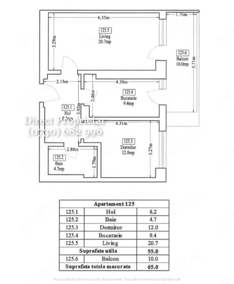Apartament cu 2 camere decomandat în Titan