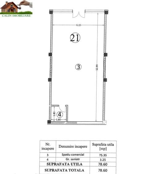 Spațiu comercial, de 54 mp, în Ciurea