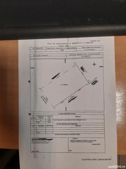 Teren de 1500 mp, în Plătărești