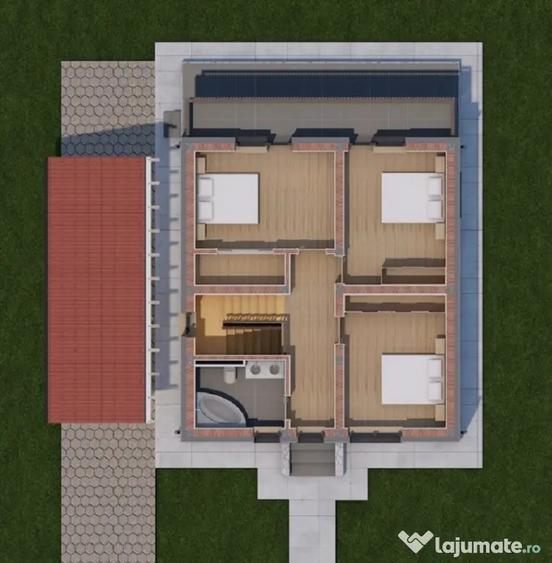 Casă cu 4 camere cu Teren 450 Mp în Tărlungeni